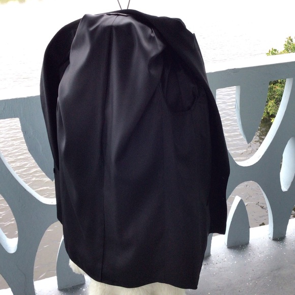 Jack Victor Montreal 100% Pure Virgin Wool Black Double Breasted Dress Blazer - Picture 16 of 16